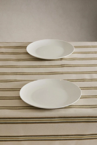 Скатерть из хлопка с смолистым покрытием и неровными полосами- Заказать в России