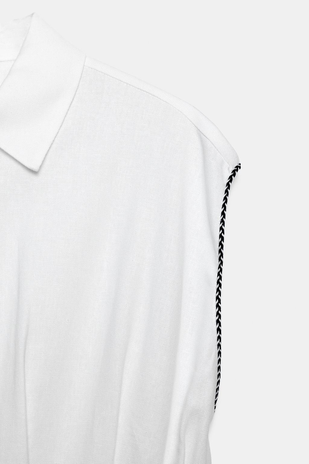 ТОП ИЗ ЛЬНА С ВЫТАЧКАМИ