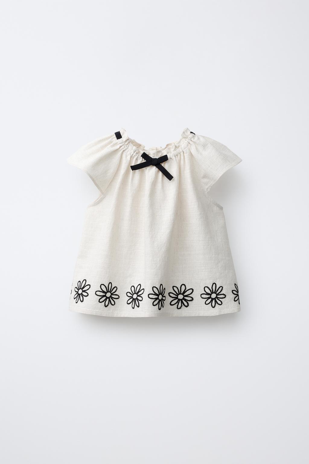 БЛУЗА С ЦВЕТОЧНОЙ ВЫШИВКОЙ