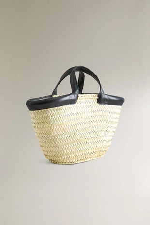 Сумка мини-тоут с деталями из кожи- Заказать в России