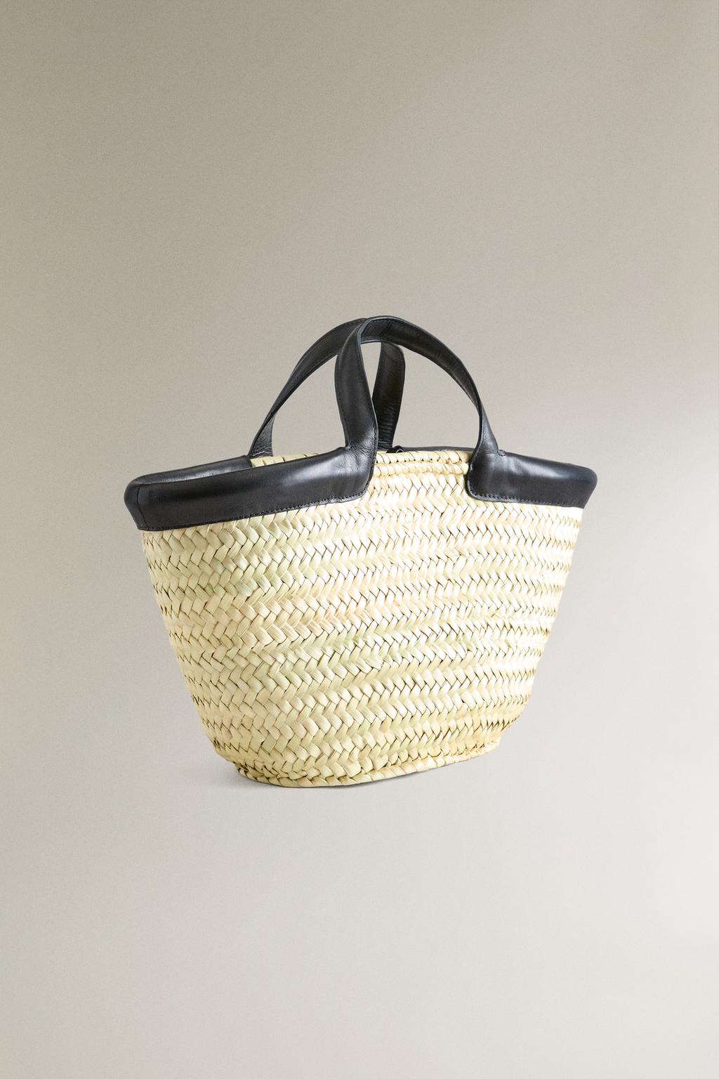 Сумка мини-тоут с деталями из кожи