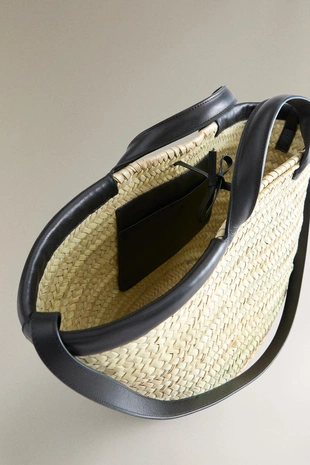 Сумка-тоут с деталями из кожи- Заказать в России