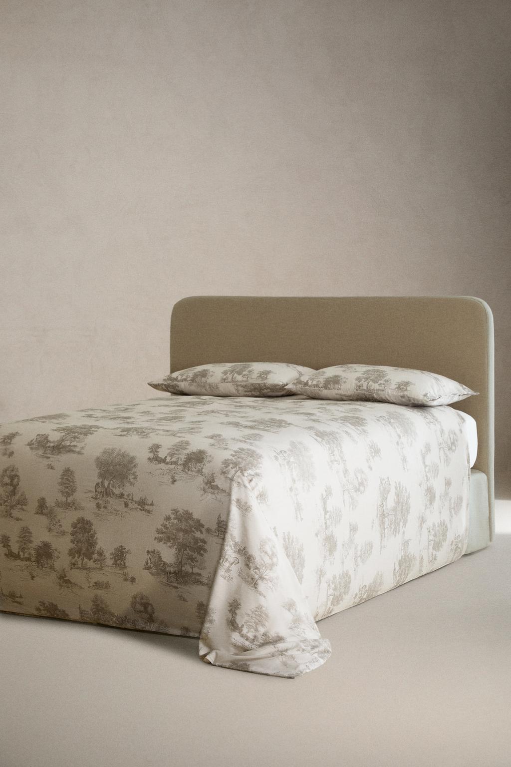 Покрывало из сатина с принтом (300 нитей)