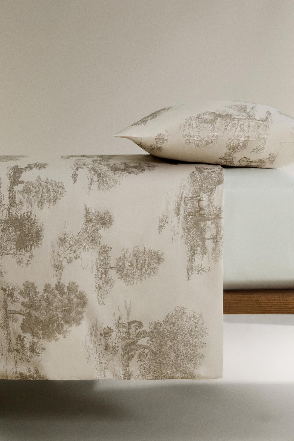 Покрывало из сатина с принтом (300 нитей)