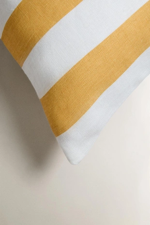 Чехол для подушки из льна в полоску- Заказать в России