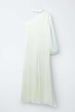 Атласное платье асимметричного кроя- Заказать в России