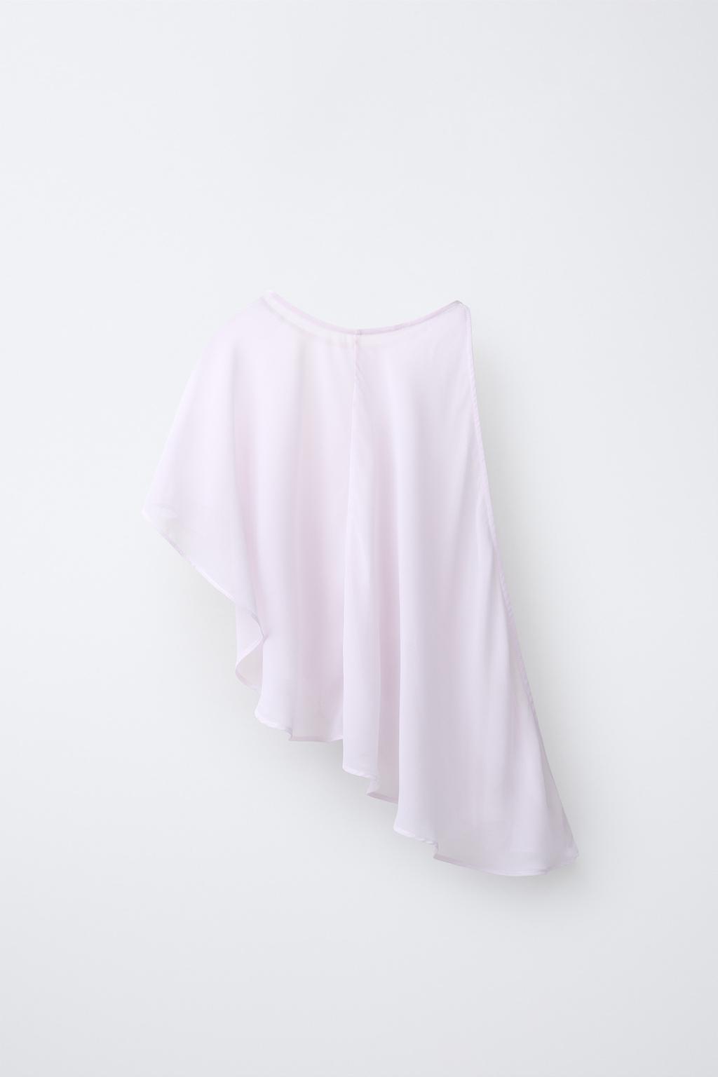 АСИММЕТРИЧНЫЙ КЕЙП ИЗ ШИФОНА