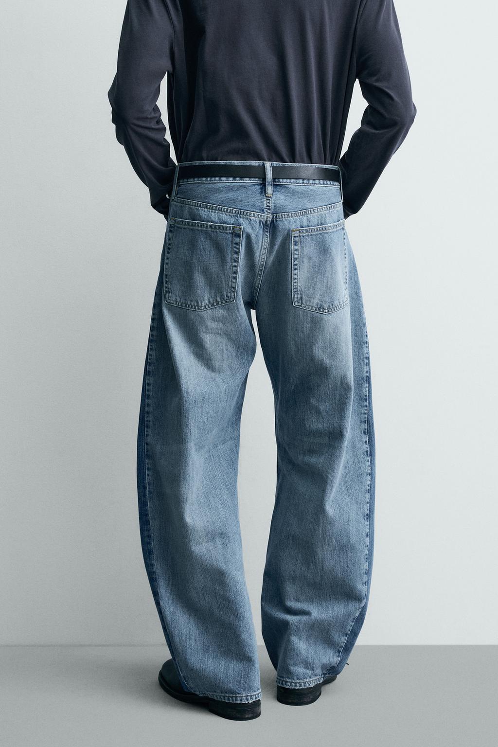 ДЖИНСЫ LOOSE баллон С КОНТРАСТНЫМИ ЛАМПАСАМИ