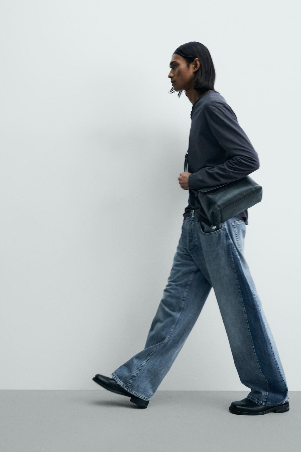 ДЖИНСЫ LOOSE баллон С КОНТРАСТНЫМИ ЛАМПАСАМИ