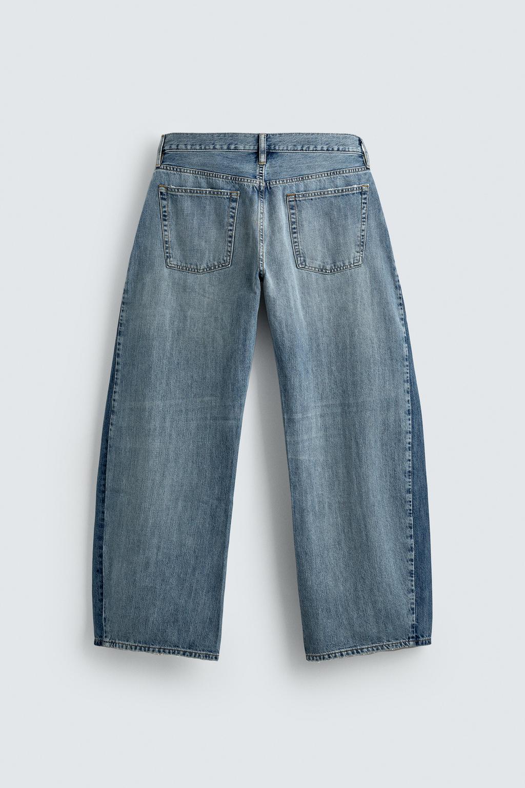 ДЖИНСЫ LOOSE баллон С КОНТРАСТНЫМИ ЛАМПАСАМИ