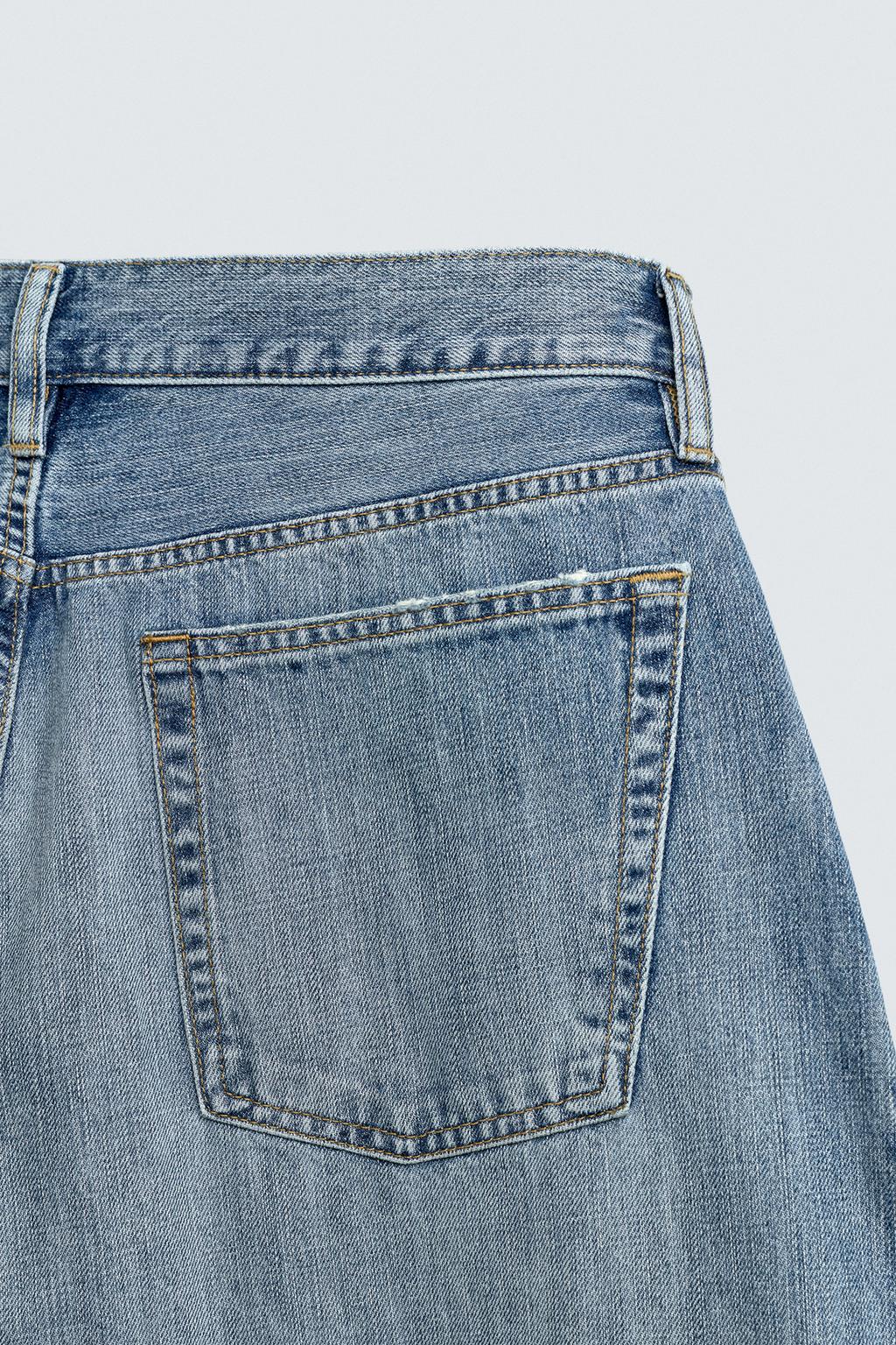 ДЖИНСЫ LOOSE баллон С КОНТРАСТНЫМИ ЛАМПАСАМИ