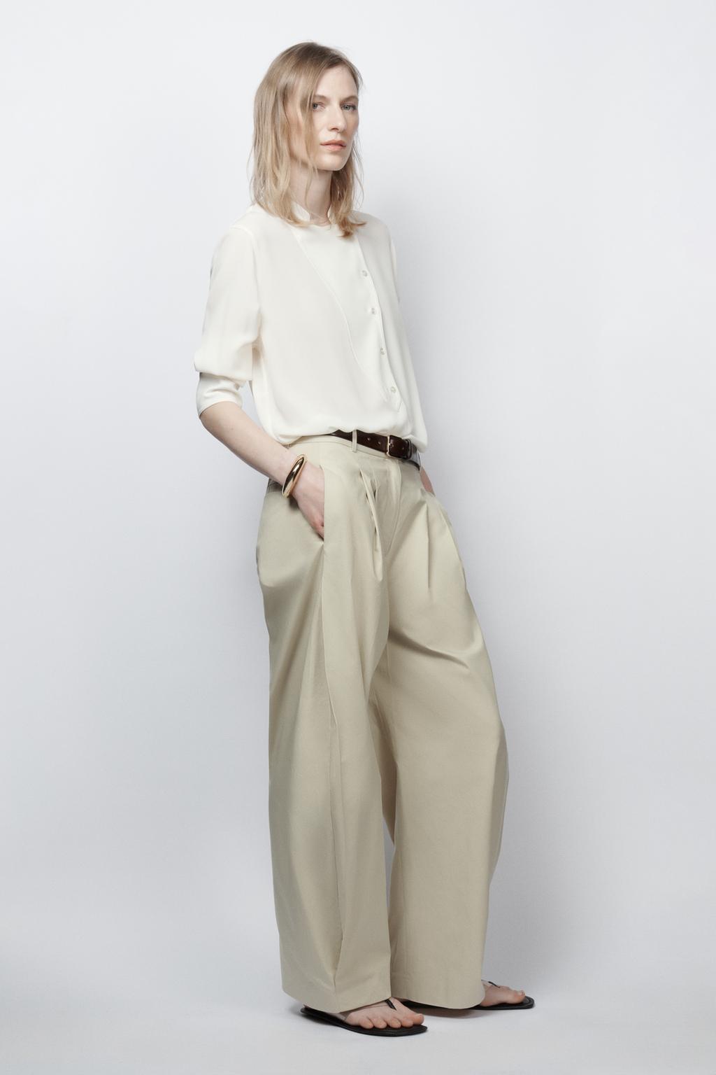 РУБАШКА СВОБОДНОГО КРОЯ С КОКЕТКОЙ — коллекция Zara «ZW»