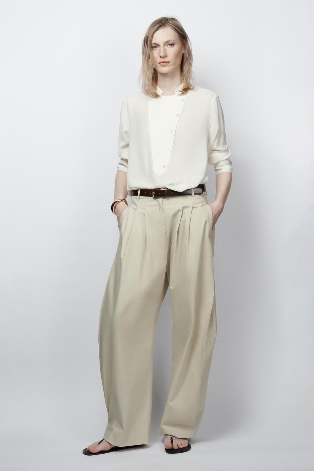 РУБАШКА СВОБОДНОГО КРОЯ С КОКЕТКОЙ — коллекция Zara «ZW»