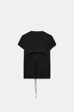 Топ с открытой спиной и завязками- Заказать в России