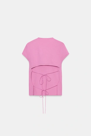 Топ с открытой спиной и завязками- Заказать в России