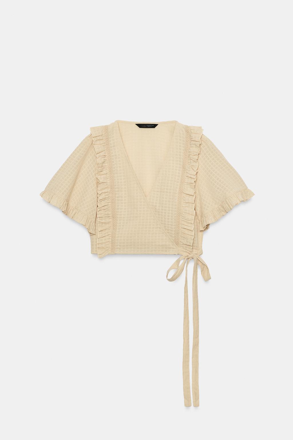 УКОРОЧЕННЫЙ ТОП С ЗАПАХОМ