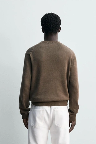 Свитер из хлопка и льна