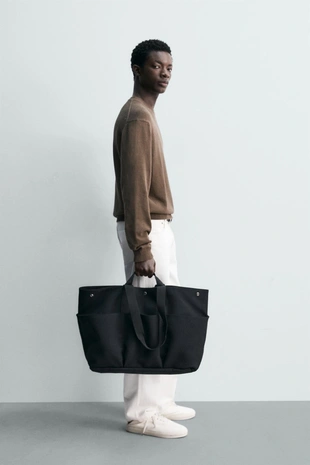 Свитер из хлопка и льна