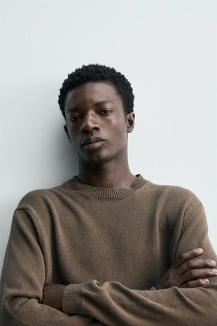 Свитер из хлопка и льна- Заказать в России