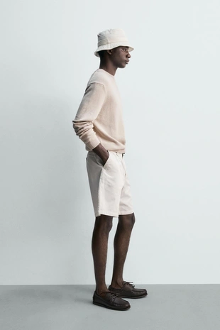 Свитер из хлопка и льна- Заказать в России