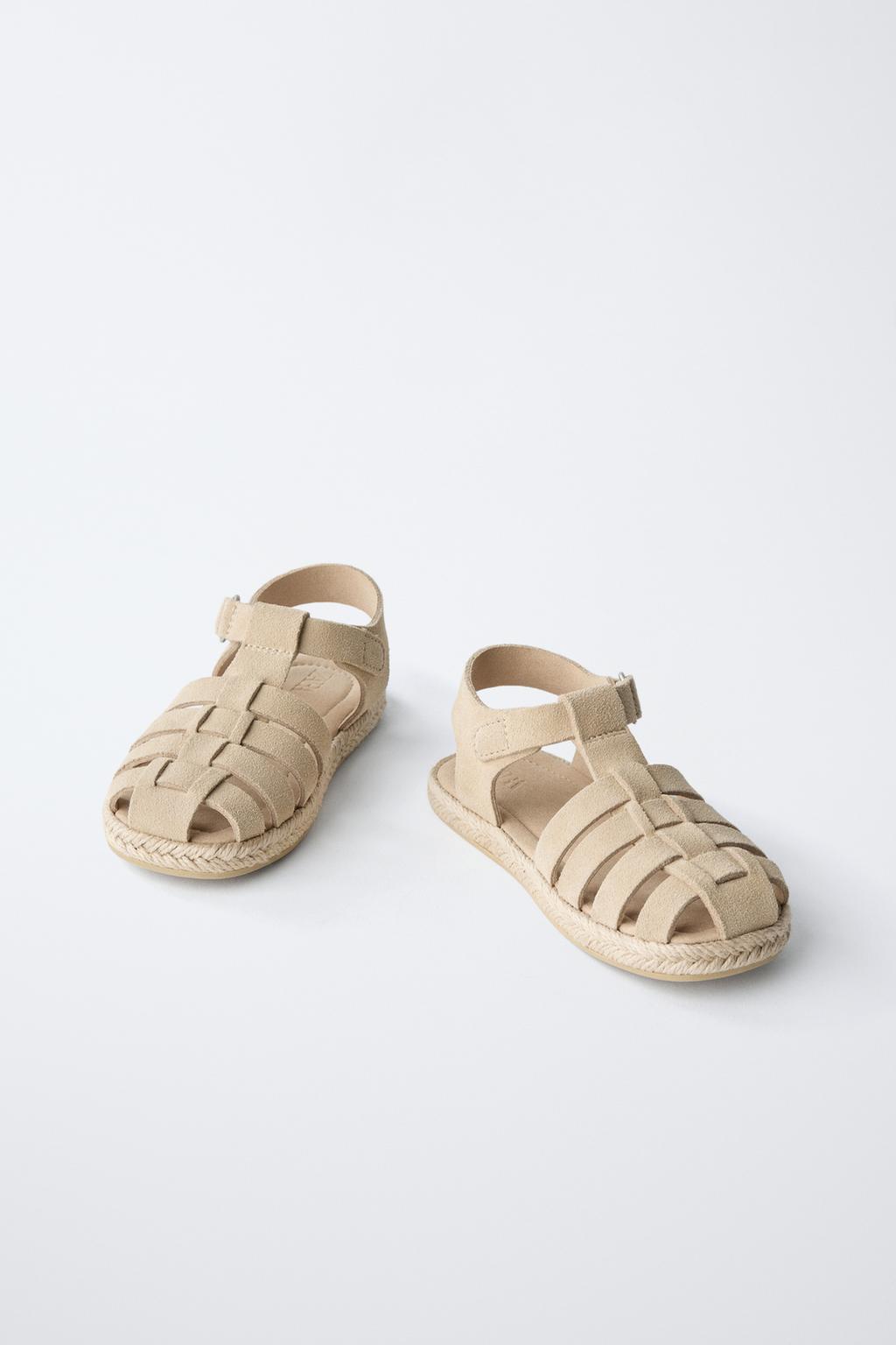 КОЖАНЫЕ САНДАЛИИ С ДЖУТОВОЙ ПОДОШВОЙ