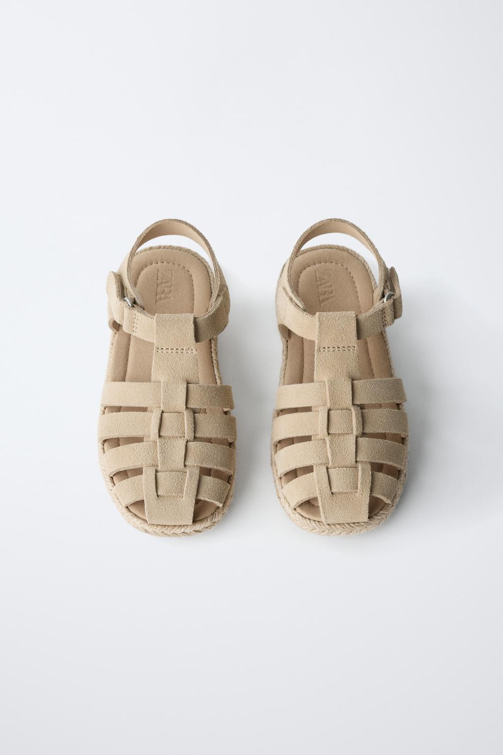 КОЖАНЫЕ САНДАЛИИ С ДЖУТОВОЙ ПОДОШВОЙ