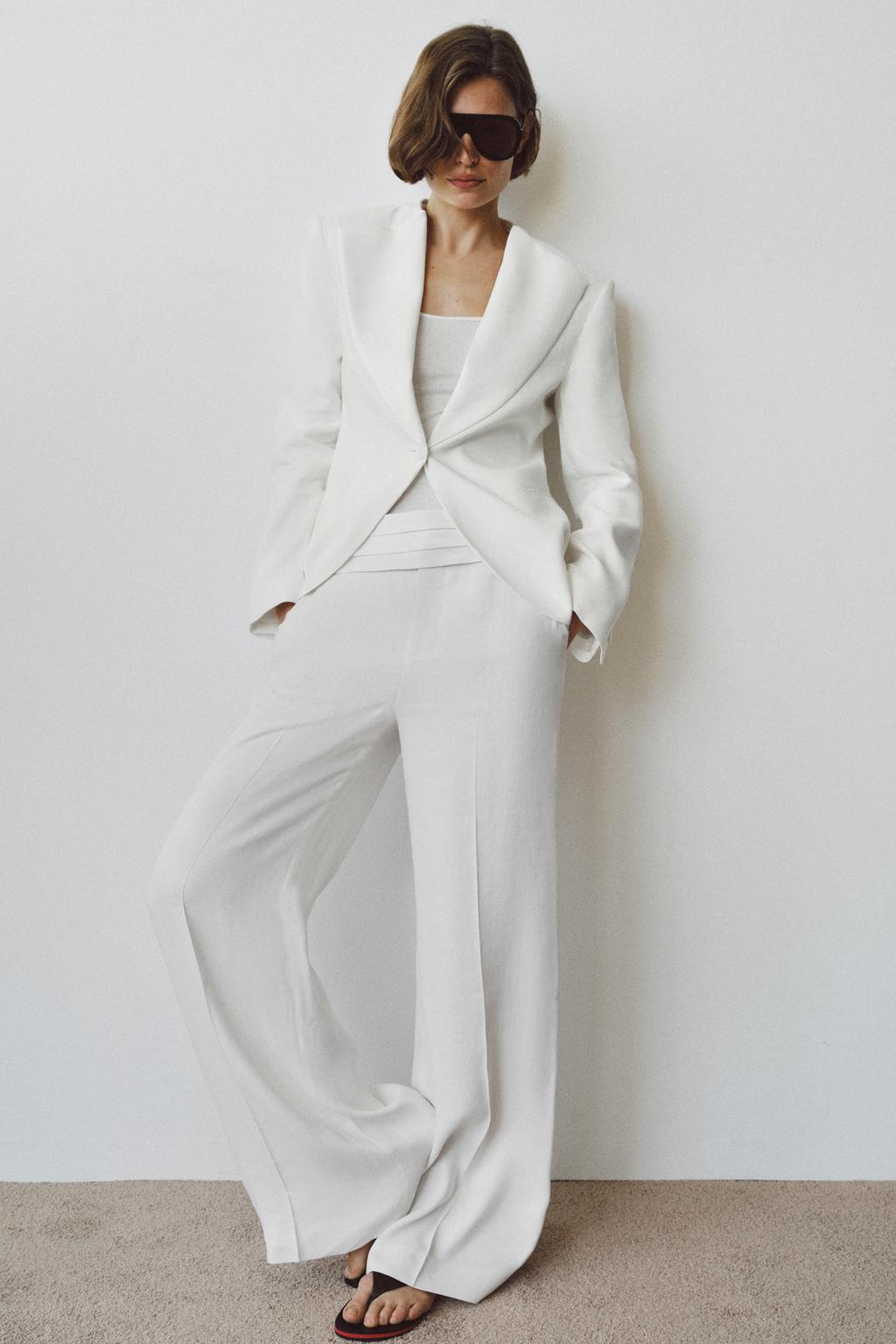 БЛЕЙЗЕР-СМОКИНГ ИЗ ЛЬНА — коллекция Zara «ZW»