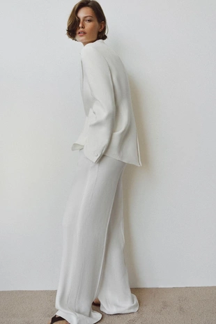 Блейзер-смокинг из льна — коллекция Zara «Zw»- Заказать в России