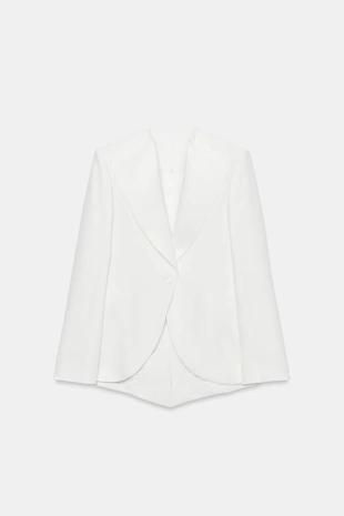 Блейзер-смокинг из льна — коллекция Zara «Zw»- Заказать в России