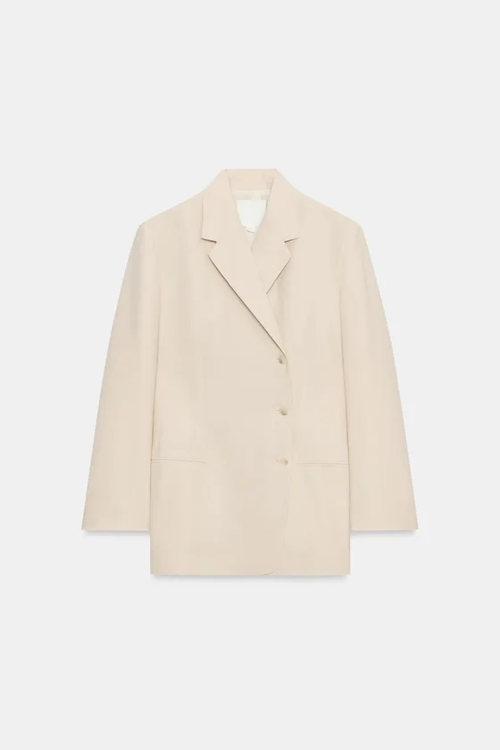 БЛЕЙЗЕР ПРЯМОГО КРОЯ ИЗ ШЕРСТИ — коллекция Zara «ZW» лимитированная серия