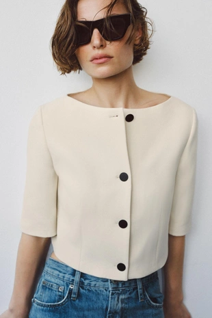 Укороченная куртка — коллекция Zara «Zw»- Заказать в России