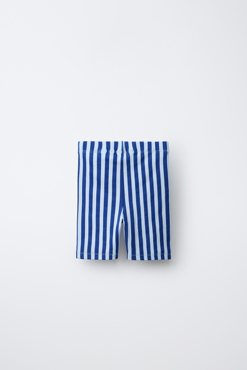 ЛЕГИНСЫ-ВЕЛОСИПЕДКИ В ПОЛОСКУ С ВЫШИВКОЙ «МИННИ МАУС» ©DISNEY