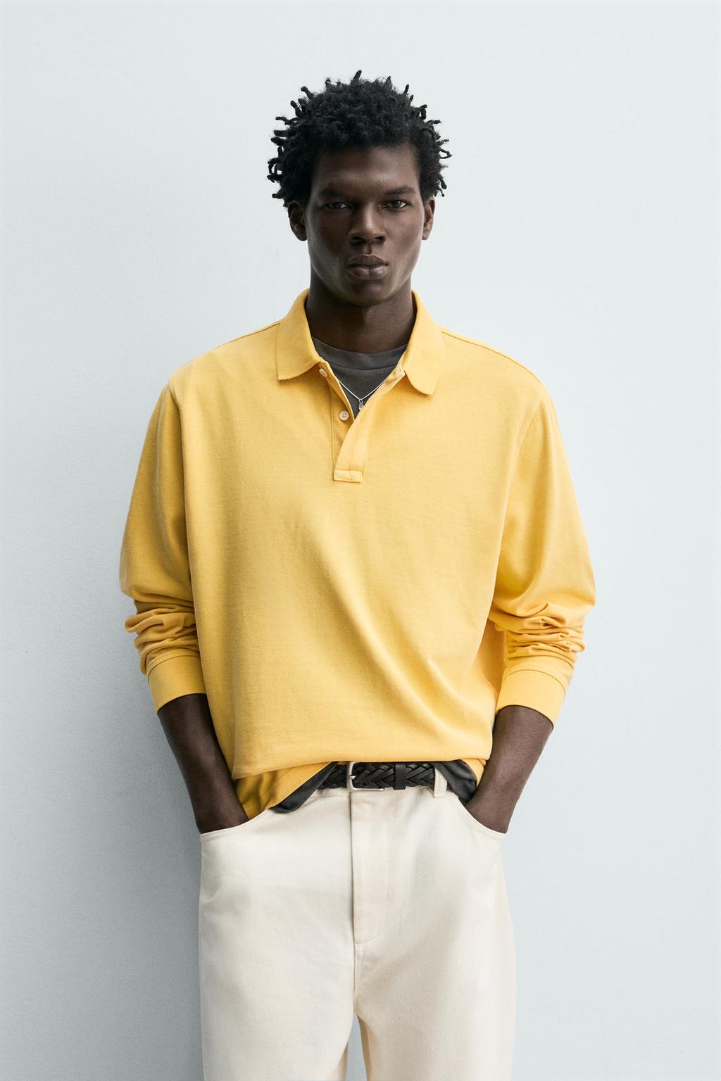 ПОЛО ПИКЕ стандартной посадки С ЭФФЕКТОМ ПОТЕРТОСТИ