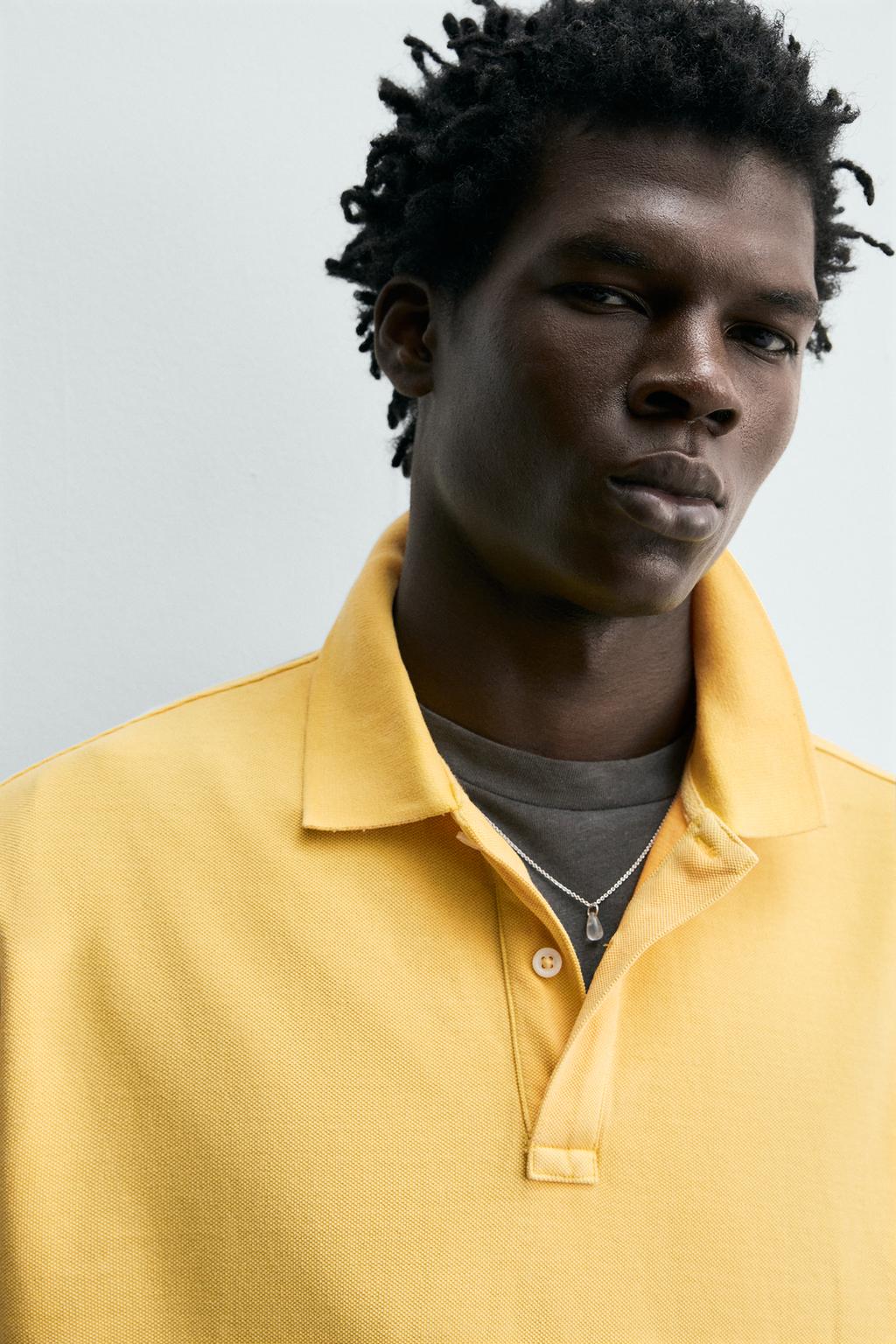 ПОЛО ПИКЕ стандартной посадки С ЭФФЕКТОМ ПОТЕРТОСТИ