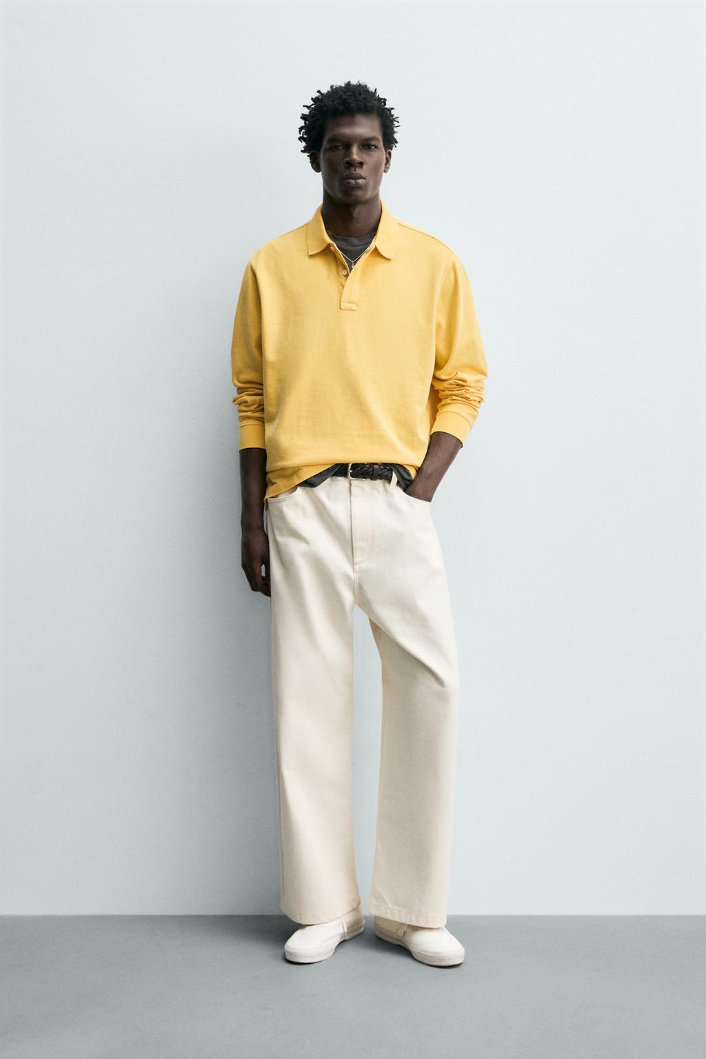 ПОЛО ПИКЕ стандартной посадки С ЭФФЕКТОМ ПОТЕРТОСТИ