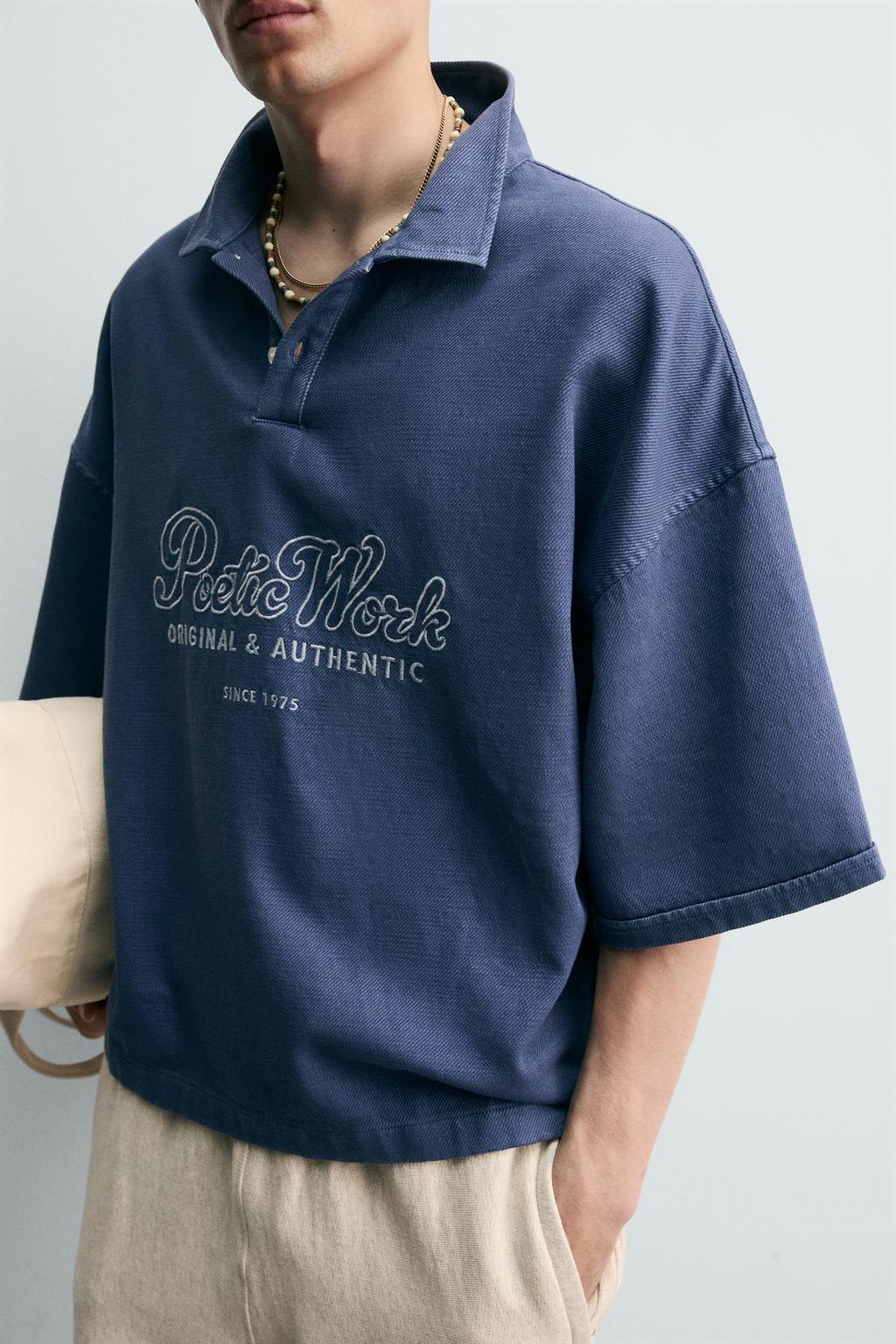 ПОЛО СВОБОДНОГО КРОЯ С ВЫШИВКОЙ