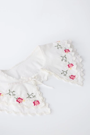 Воротник из поплина с вышивкой крестиком- Заказать в России