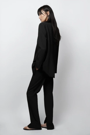 Узкие брюки из шерсти — коллекция Zara «Zw» лимитированная серия- Заказать в России