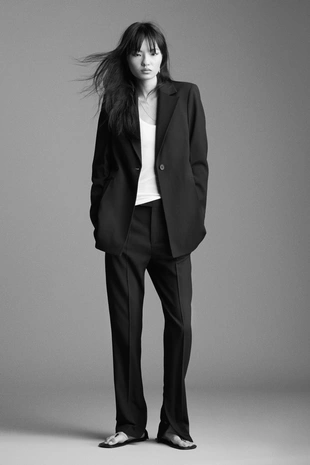 Узкие брюки из шерсти — коллекция Zara «Zw» лимитированная серия- Заказать в России