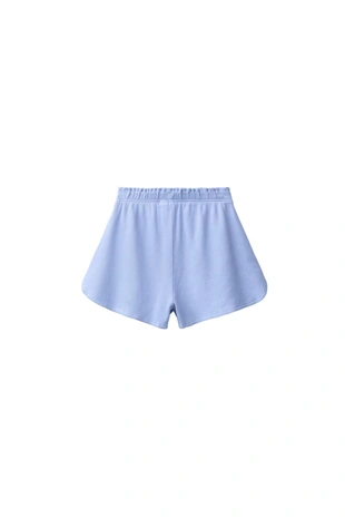 Вафельные шорты с надписью