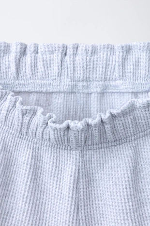 Вафельные шорты с надписью