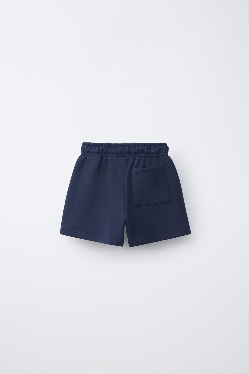 ШОРТЫ-БЕРМУДЫ БАЗОВЫЕ С ТЕКСТОВЫМ ПРИНТОМ