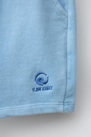 Шорты из мягкой ткани с окрашиванием и вышивкой