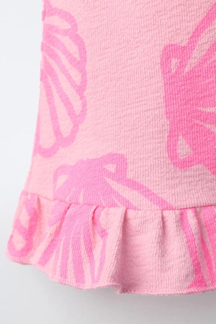 Футболка с узелками и флуоресцентными раковинами- Заказать в России