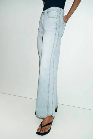 Джинсы Z1975 прямого кроя с низкой посадкой и декоративными швами- Заказать в России