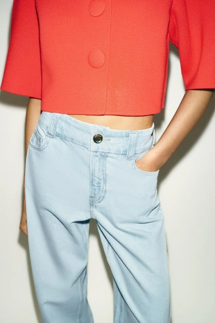 Джинсы Z1975 Straight с высокой посадкой и широким поясом- Заказать в России