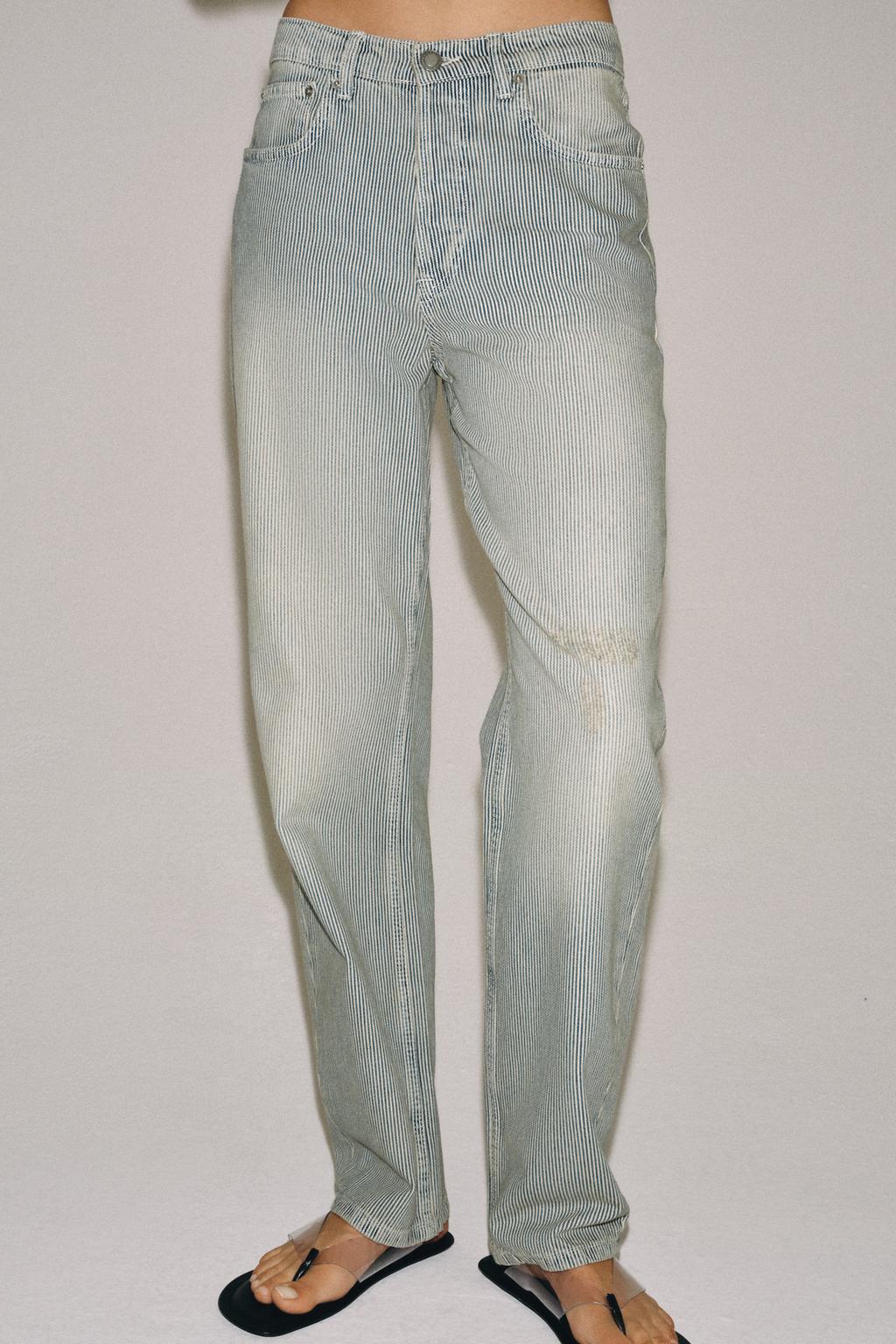 ДЖИНСЫ ZW COLLECTION ПРЯМОГО КРОЯ В ПОЛОСКУ С НИЗКОЙ ПОСАДКОЙ