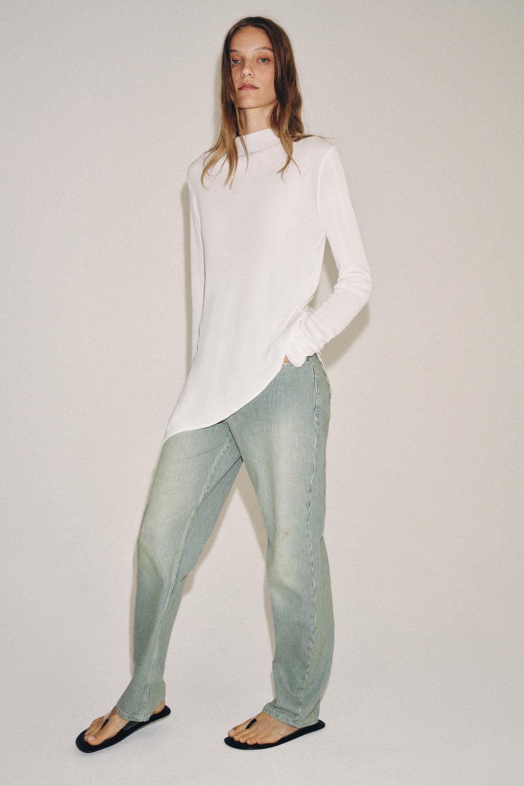 ДЖИНСЫ ZW COLLECTION ПРЯМОГО КРОЯ В ПОЛОСКУ С НИЗКОЙ ПОСАДКОЙ