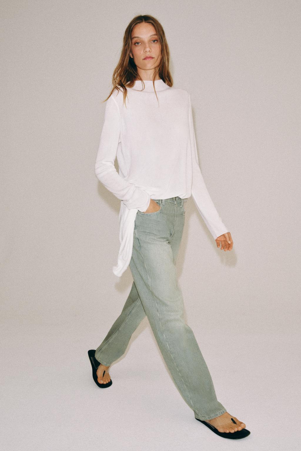 ДЖИНСЫ ZW COLLECTION ПРЯМОГО КРОЯ В ПОЛОСКУ С НИЗКОЙ ПОСАДКОЙ