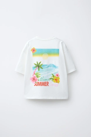 Футболка с принтом Summer- Заказать в России